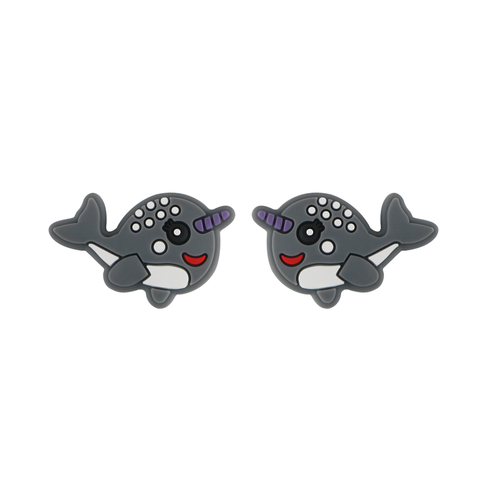 Narwhal Focal ลูกปัดสีเทาสลัว SA239