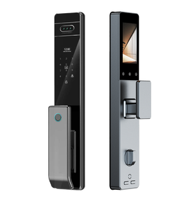 LEZNU7自動スマートドアロックプロMijiaAPPパスワードNfcロック解除カメラドアベル付き生体認証指紋ロック