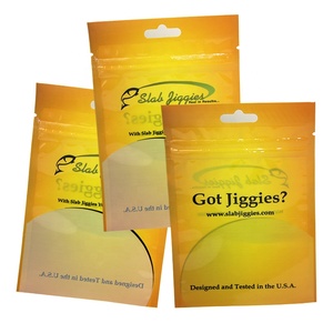 Digitaldruck benutzer definierte wieder versch ließbare Druck verschluss Kunststoff weichen Angel köder Verpackungs tasche klar Reiß verschluss Angel köder Paket Tasche - Product Image 5