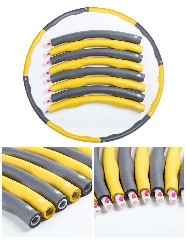 Wholesale Cheap Adjustable Spring Weighted Magnetic Massage Foam Fitness Hu La Hula Hoola Sports Fitness Ring Hoop with Weight