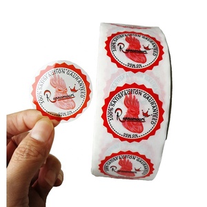 可定制哑光白色标签印刷圆形小玻璃罐乙烯基贴纸带贴纸卷 - Product Image 2