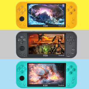 X20เครื่องเล่นเกมมือถือแบบย้อนยุคขนาด5.1นิ้ว8GB คอนโซลวิดีโอเกมแบบพกพาพร้อมเกมย้อนยุค6000ที่เข้ากันได้กับ PS4/NES/GBA