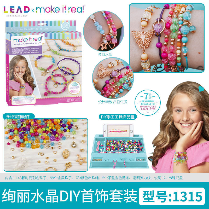 Brillante traje de joyería de cristal DIY