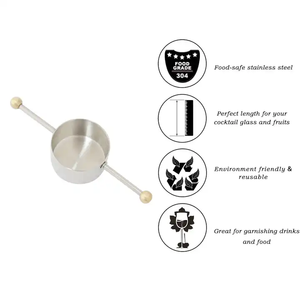 Fabrika doğrudan paslanmaz çelik kokteyl Jigger 30ML 60ML 304 benzersiz tasarım kolu ile özel Logo için ev yapımı şarap Bar araçları - Product Image 3
