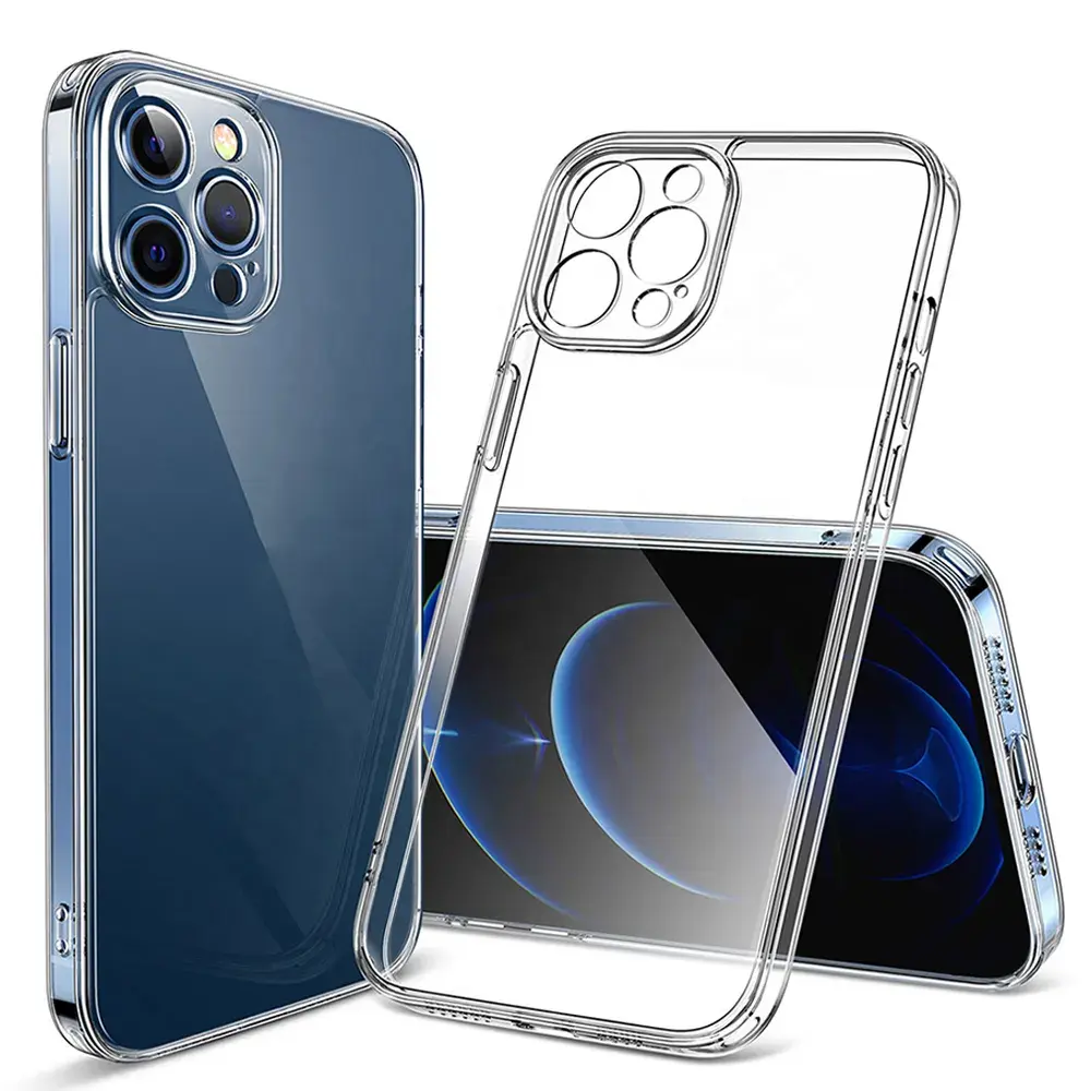 Soft TPU Silicone Clear Back Cover Phone Case with Camera Protection Case for iPhone 14 13 12 11 Pro XS Max XR