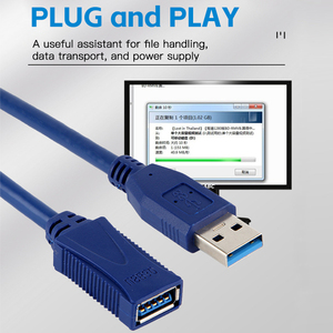 USB 3.0超高速数据线转换器适配器0.3m/0.5m/1m延长线USB 3.0 AF母AM公，用于电视电脑，用于摄像机 - Product Image 4