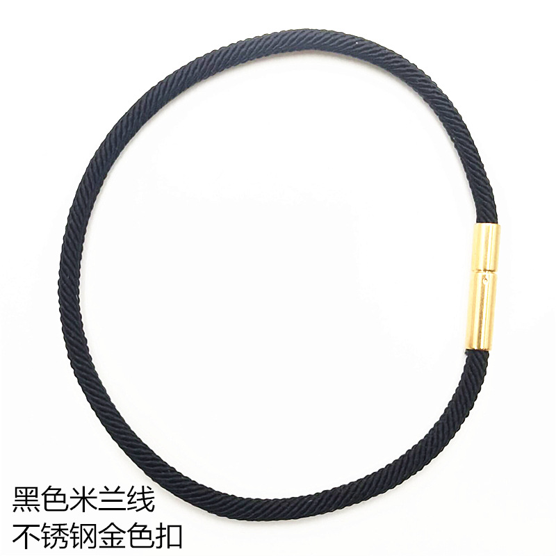 Black Milanese stitching with gold buckle