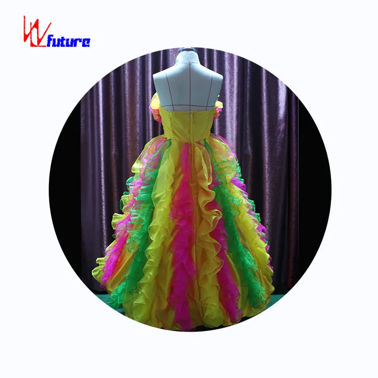 Aurora Pixel LED abito lungo LED Rave Dress for carnival performance wear glow in the dark abiti Rave Clothes