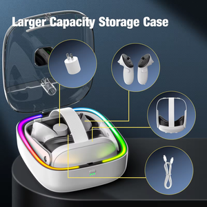 Charging Dock With RGB Light for <strong>Quest</strong> 3 Portable Headset Controller Storage Box Carrying Case VR Accessories for Meta <strong>Quest</strong> 3 - Product Image 5