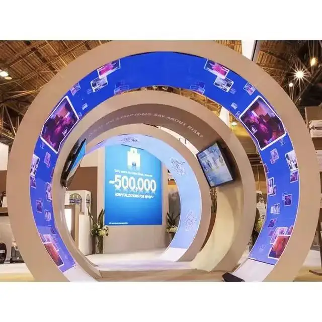 Flexible Outdoor Display Large Screen Soft Rubber Flexible Curved Led Screen Outdoor Electronic Screen