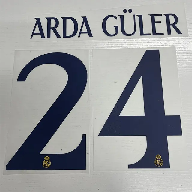 Anpassung der Namen und Nummern des Spielers 24 im Heims tadion von Real M in der 23-24 Spanish Football First Division