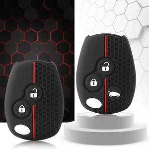 Renault DACIA DACIA Scenic Megane Sandero için Captur Twingo Modus 2 3 düğmeler silikon araba anahtarı cilt koruyucu kapak kılıf - Product Image 2