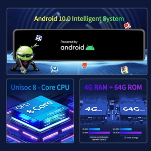 12 inç 4G Android 10.0 Dash kamera araba dikiz aynası ADAS FHD kaydedici GPS navigasyon Dash kamera dikiz aynası araba dvr'ı - Product Image 2