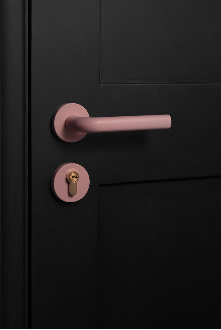EADER Door handle Morandi pink design door handle fashion minimalist art door handle set