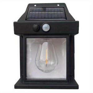 Açık hava aydınlatması dış güneş dekor işıkları duvar veranda bahçe hareket sensörü kontrolü için PIR su geçirmez LED Filament duvar işık ile - Product Image 1