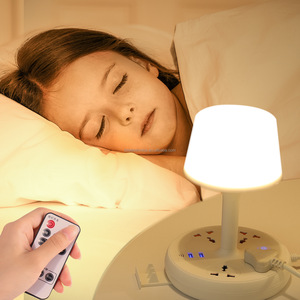 Escritorio con toma USB control remoto enchufe multiusos pequeña luz nocturna tablero de enchufe estándar europeo y americano - Product Image 4