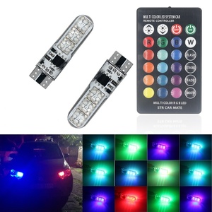 T10 <strong>Led</strong> Strobe Light Bulb High Quality 5050 Car Interior <strong>Led</strong> T10 RGB 12V Bulb 5050 Canbus W5W T10 Remote Controller - Product Image 1