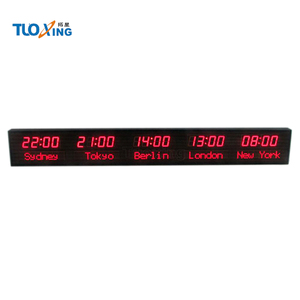 Tragbare programmier bare Städte LED Digital World Time Clock Fernbedienung Zeitzone Ändern der Uhr - Product Image 3