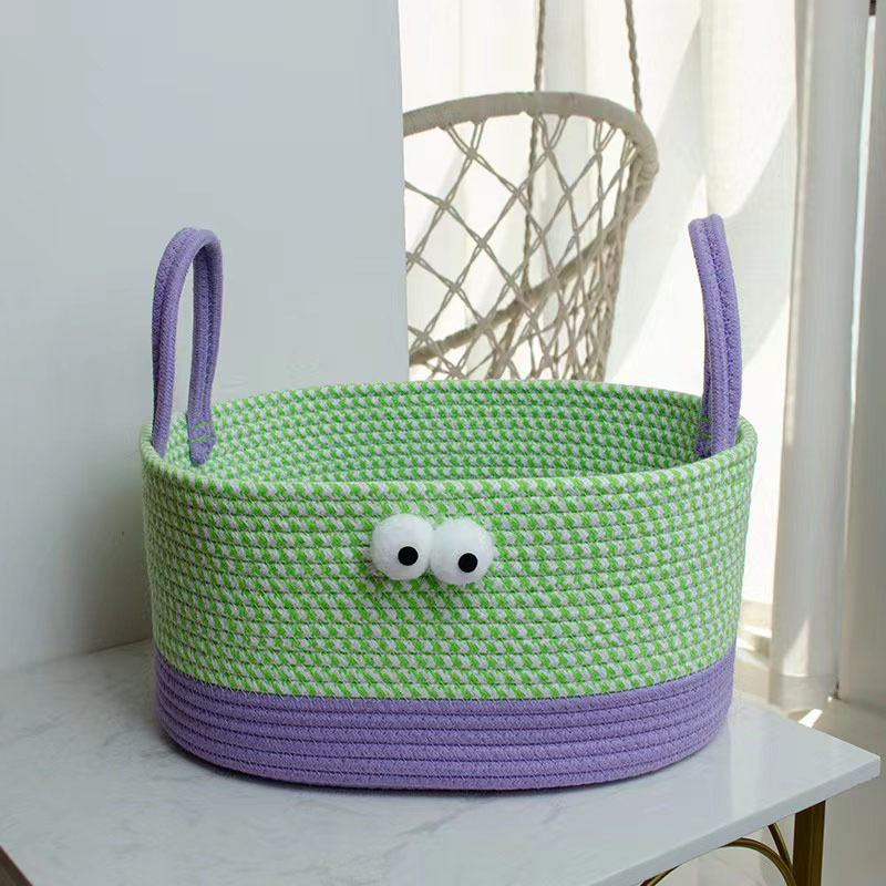 Light purple and light green monster basket