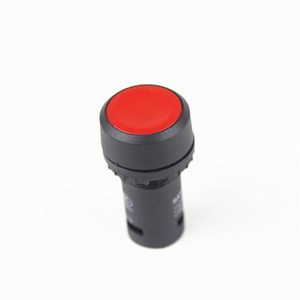 Flat <strong>Red</strong> Head 22mm One-piece Momentary Function 1no +1nc Push <strong>Button</strong> Switch - Product Image 3