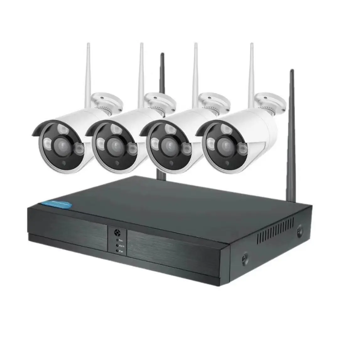 A Circuito Chiuso senza fili Set 4 Canali 1080P Nvr Kit Cctv Esterna Impermeabile 4ch Ip Telecamera di Sorveglianza Sistema di Sicurezza