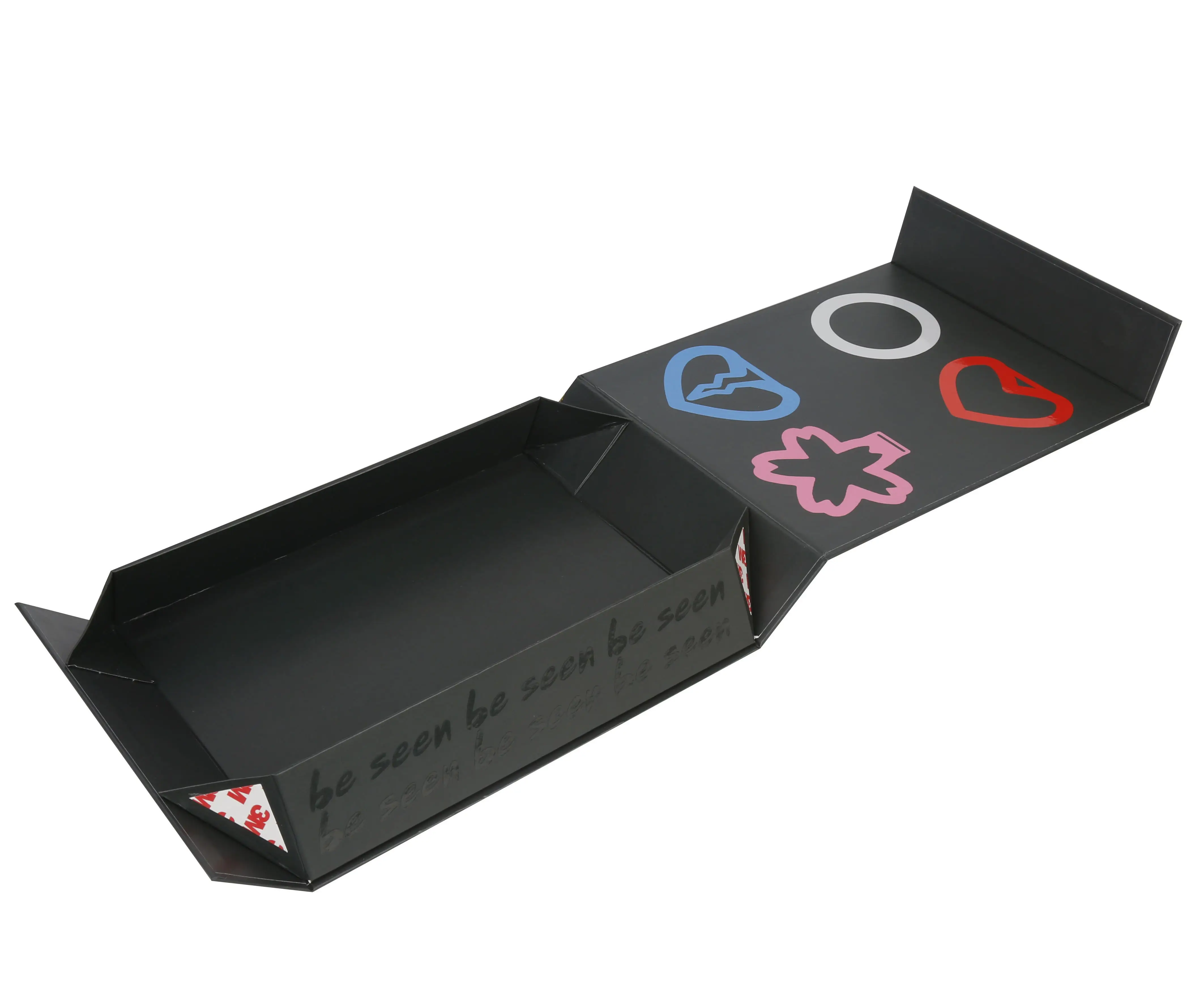 Caixa de embalagem para velas cosméticas, logotipo personalizado em papelão preto, caixa de presente magnética dobrável, caixas magnéticas personalizadas