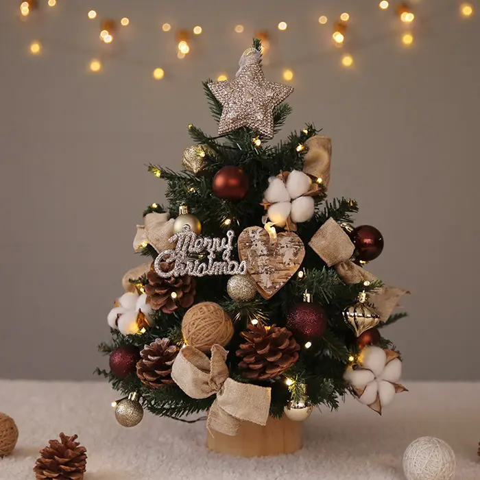 Mini albero di natale set fai da te con ornamento di palla di natale per decorazioni natalizie regali di lusso decorazioni per la casa bomboniere