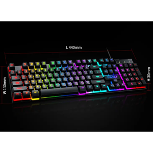 Nuovo T20 Wired Gaming Keyboard Mouse Combo LED Rainbow tastiera da gioco retroilluminata Mouse da gioco RGB per Windows Mac PC Gamers - Product Image 2