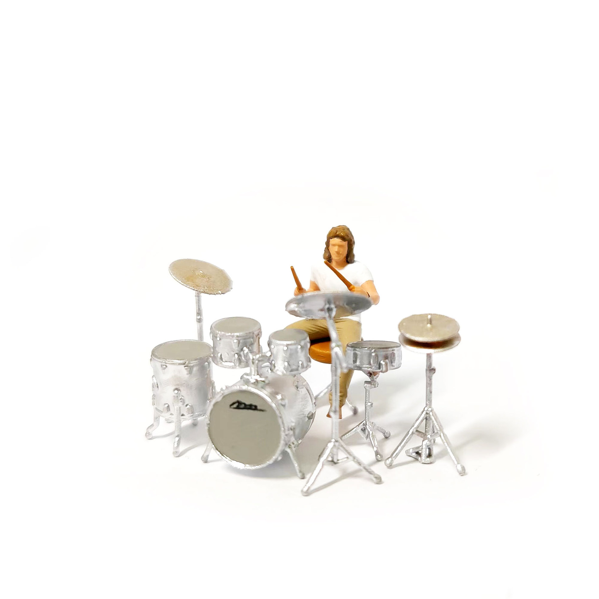 Batterie + batteur blanc