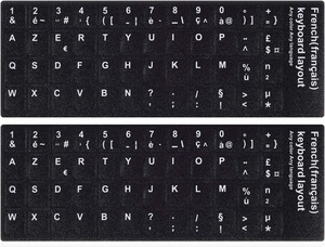 OEM universale tastiera lettere di ricambio adesivo bianco Font su sfondo nero per Computer portatile Notebook Desktop - Product Image 2