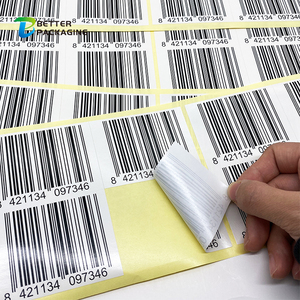 Selbst klebendes Kunstdruck papier Seriennummer etikett Gedruckte Lebensmittel Kosmetische Barcode-Aufkleber Verschiedene Qr-Barcode-Aufkleber