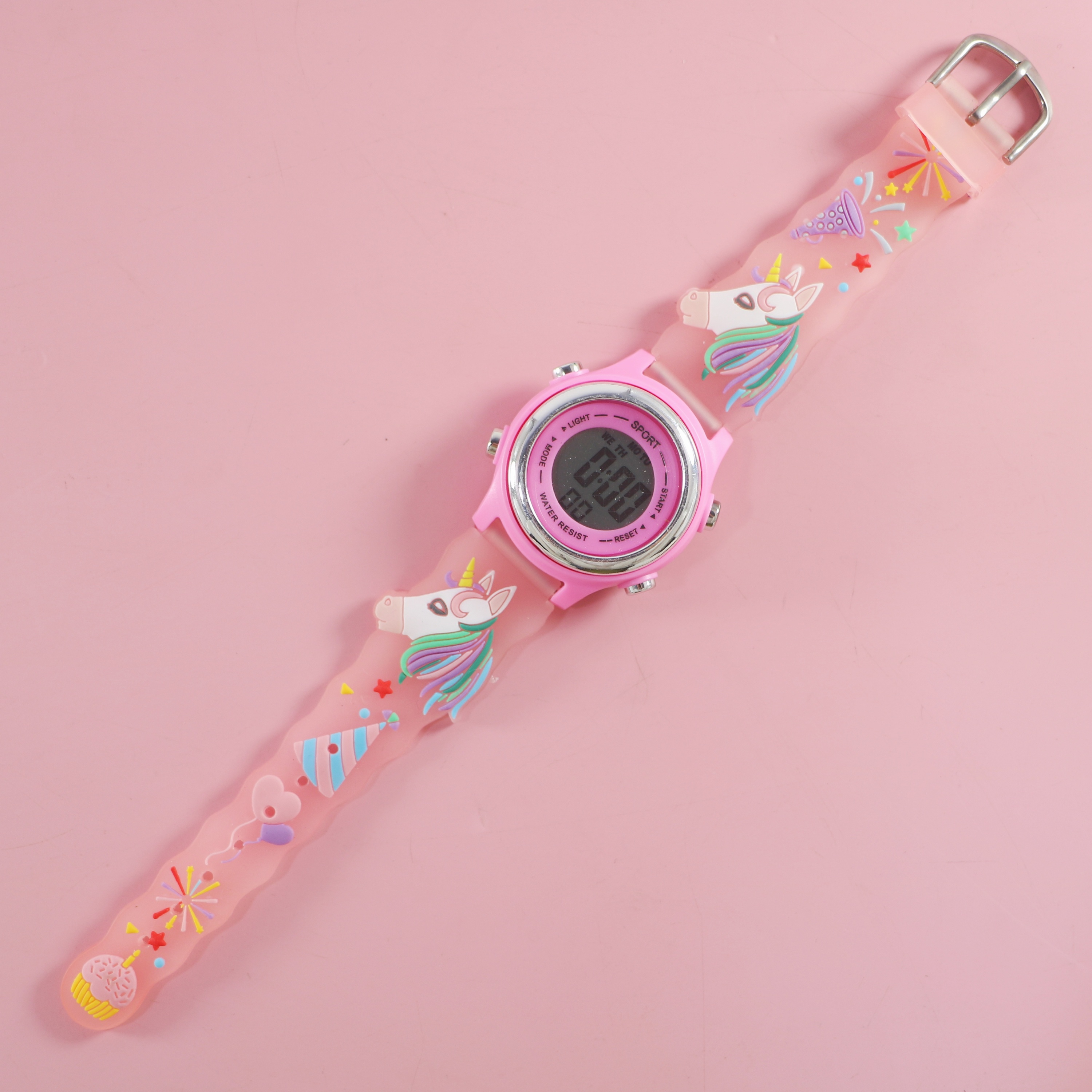 Rosa con estampado de unicornio 5