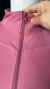 Güz düz katı boş Polyester kadın Zip up ceket üst ve Legging <span class=keywords><strong>2</strong></span> iki parçalı Set kadın giyim Ropa De Mujer giysileri