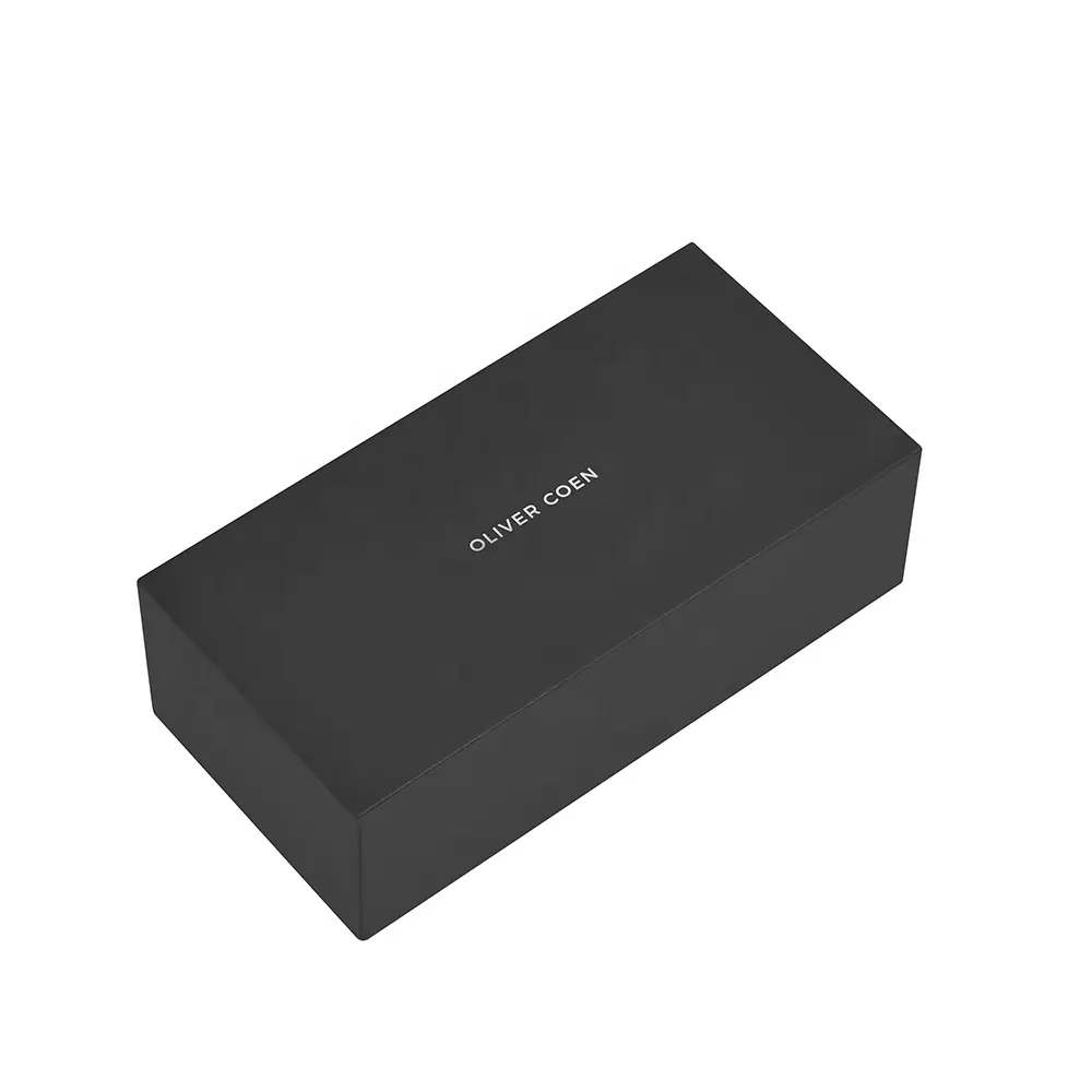 Logotipo personalizado premium, 2 peças de luxo preto liso, macio, touch, papel rígido, papelão, caixa de embalagem de presente, relógio