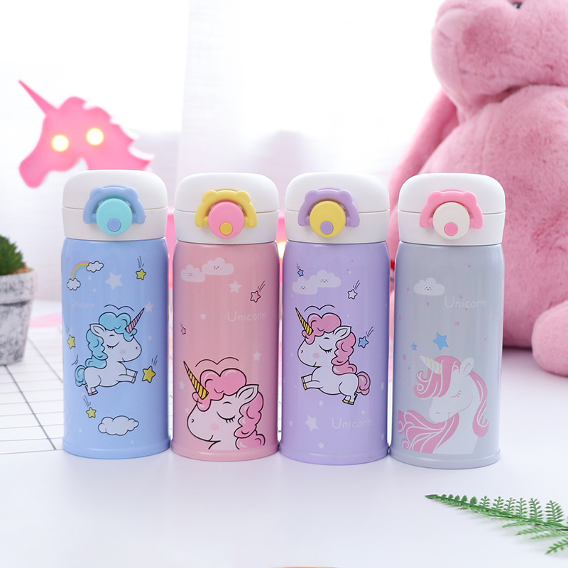 Seaygift 可爱的独角兽不锈钢水瓶卡哇伊生态真空双壁孩子水壶为学校 - Product Image 2