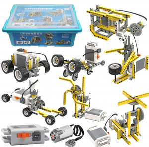 420 piezas programación Robot bloques de construcción juguetes conjunto ciencia e ingeniería aprendizaje para niños juguetes educativos de energía