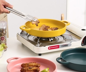 Hot Selling Korean Style Home Colors Ceramic Coating Food <strong>Pie</strong> Pans Stoneware Frying Pan - Product Image 2