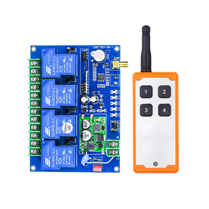 Puerta de grúa industrial Puerta de garaje Receptor de control remoto inalámbrico RF DC 433MHz Automatización del hogar Código rodante de plástico Choque LED - Product Image 1