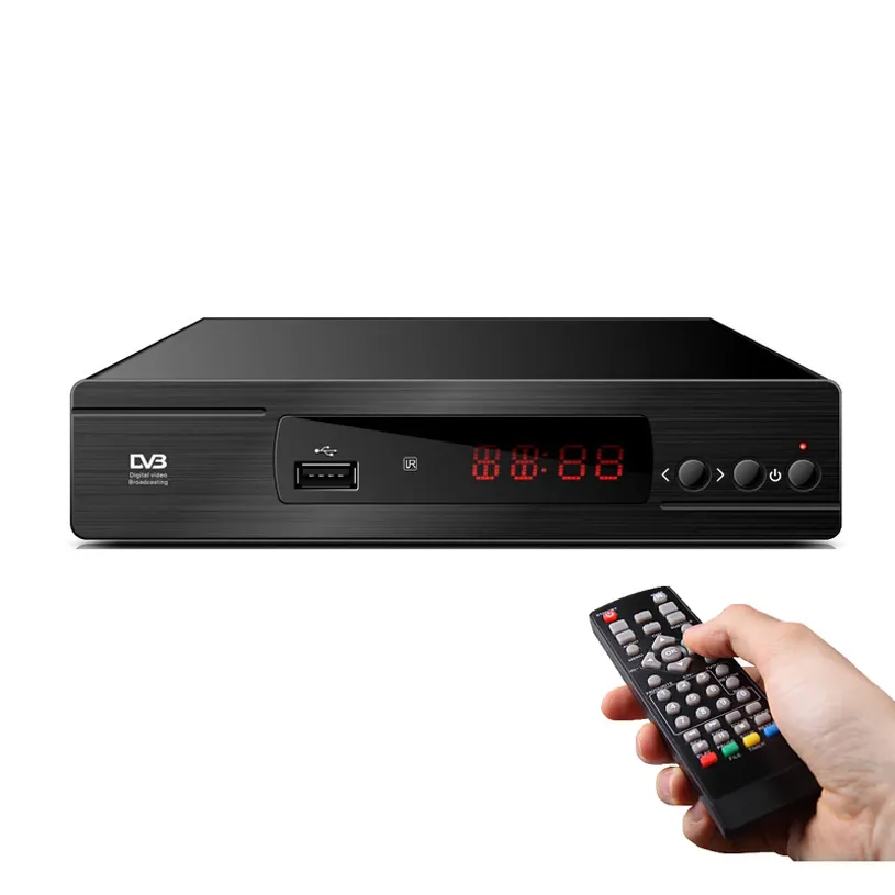 Peningkatan Perangkat Lunak H.265 1080P HEVC Set Top Box Tv Set Penerima Tv FULL HD DVB T2 Tv Box Kecil STB IPTV WIFI DVB-T2 Set -Top Box