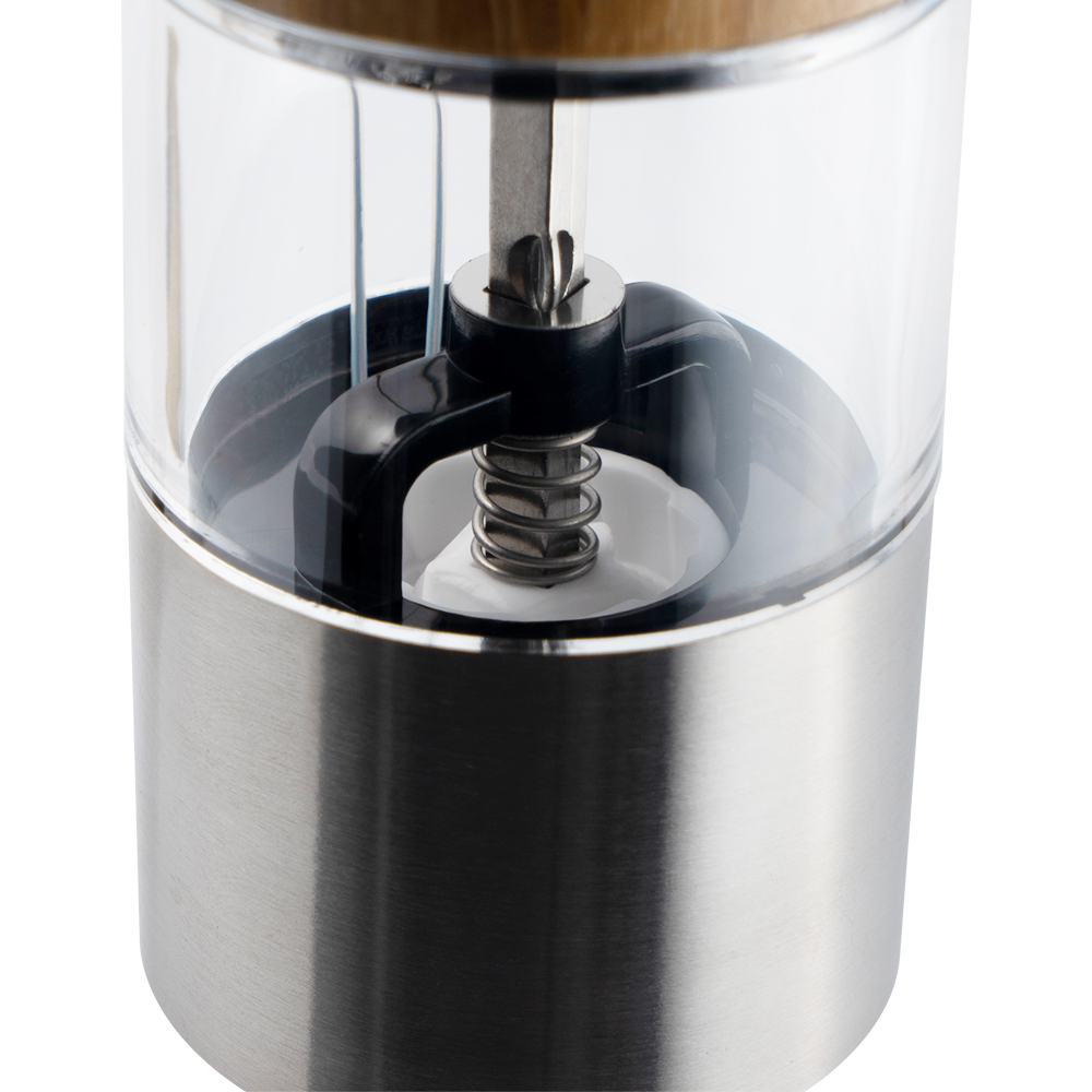 2022 Hot Sale Adjustable Ceramic Core Battery Operated Wooden Bamboo Electric Salt And Pepper Grinder Mill
