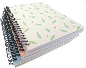 Cuaderno en espiral A5 para niños, Bloc de notas, diario, cubierta dura, impresión, paquete de 4 unidades
