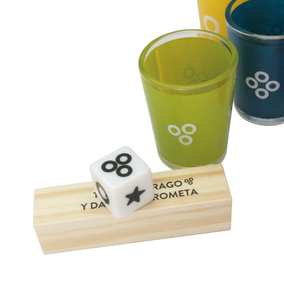 52 <strong>Blocks</strong> Wooden Tumbling Tower Stacking Party Game With Entertaining <strong>Commands</strong> 1Dice 4 Glass Cups Drinking Game - Product Image 5