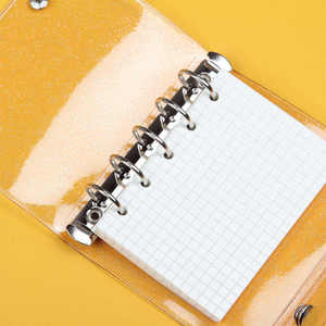 Piccole dimensioni tascabili diario in bianco con anello legante trasparente copertina impermeabile quaderni diario personalizzabile all'ingrosso - Product Image 4