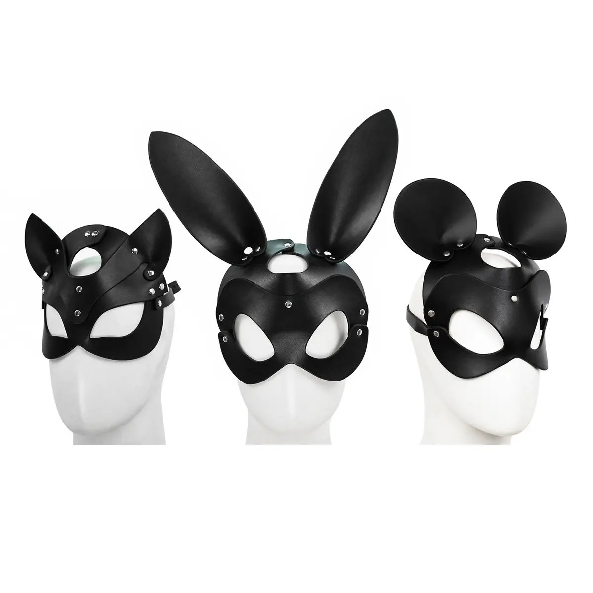 Gatto Coniglio Mickey Mouse Cosplay Copricapo BDSM headmask Cappuccio Fetish Testa Bondage Slave Ritenuta Sexy Costume Giocattoli