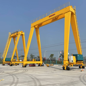 Gru a cavalletto per pneumatici in gomma Mobile certificata ISO (RTG) per cantieri Container di sollevamento barche 40ft/45ft con sistema anticollisione - Product Image 1