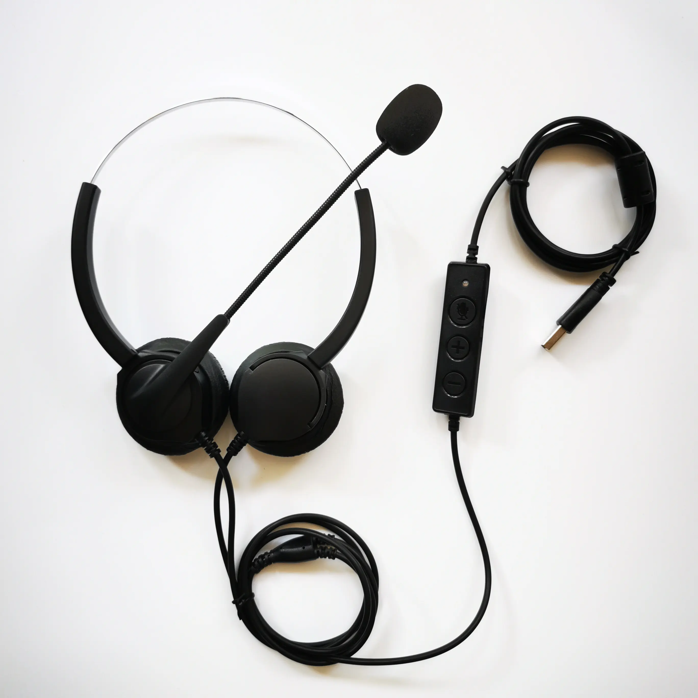 LL-83D-auriculares USB con micrófono y cancelación de ruido, para centro de llamadas, oficina, ordenador, reunión de negocios, Microsoft Team