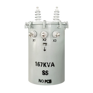 Einphasiger 10-167kva Säulen-auf-Zylinder-Transformator mit 220V 380V 110V 440V Ausgang 10KV 35KV 6KV Eingang 50Hz 60Hz Frequenz
