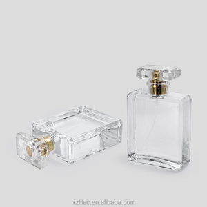 Lüks özel boş kare 20ML 30ML 50ML 100ML parfüm cam koku sprey şişe T şekli kap ve ambalaj kutusu ile - Product Image 3