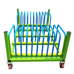 Wholesale Load 1.5 Tons <strong>IG</strong> Glass Storage Cart Insulating Glass Transport Trolley with 10 Slots for Door and <strong>Window</strong> Factory - Product Image 3