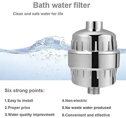 Filtro suavizante de agua para ducha de baño, filtro de agua de cloro para ducha